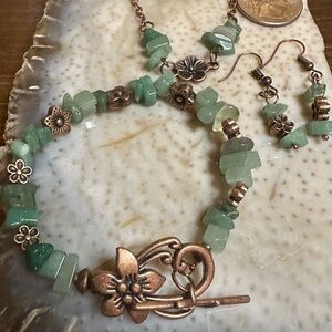 Green Aventurine Jewelry Set